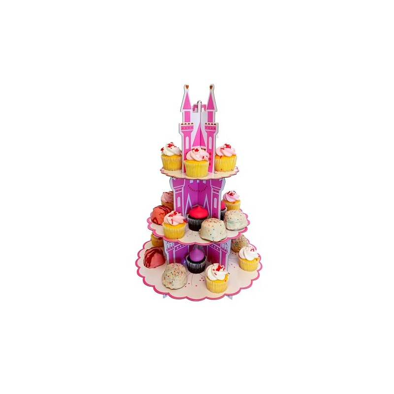 Dondor Princess Cupcake Stand, 3 Tier Cupcake Stand