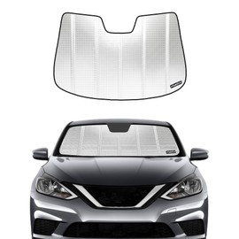 Pigenius Windshield Sun Shade for 2013-2019 Nissan Sentra Front Window Sunshade. Reflective Rigid Material
