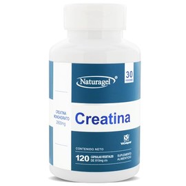 CREATINA | Naturagel Creatina Monohidrato 100% Pura | Potencia y Resistencia Muscular | 120 Capsulas Vcaps® de 810 mg