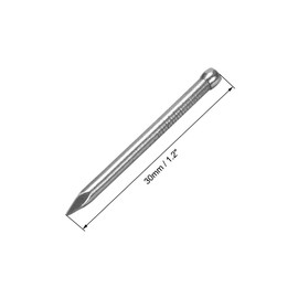 sourcing map Finishing Nails Hand-Drive Hardware Carbon Steel Nail 30mm 1.2-inches 300pcs