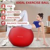 Fitvids Anti-Burst Slip Resistant Exercise Ball - 18-inch, 2,000-Pound Capacity,