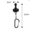 Seekdem SD-MGLH01BK-2P Lantern Hook, For Tents, Tarps, Etc., Magnet, Carabiner,