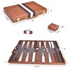 AMEROUS Backgammon Set, 18 Inches Classic Board Game withLeather Case,