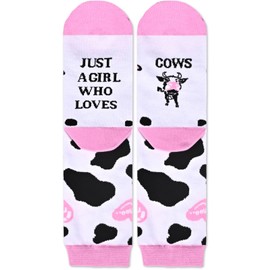 Dsia Zamur Novelty Cow Socks for Women Girls, Funny Saying Cute Cow Lovers Gifts for Girls Ladies Teens