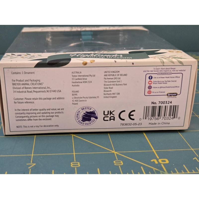 Breyer HIGHLANDER Stirrup Ornament 2023 Holiday Collection 700324