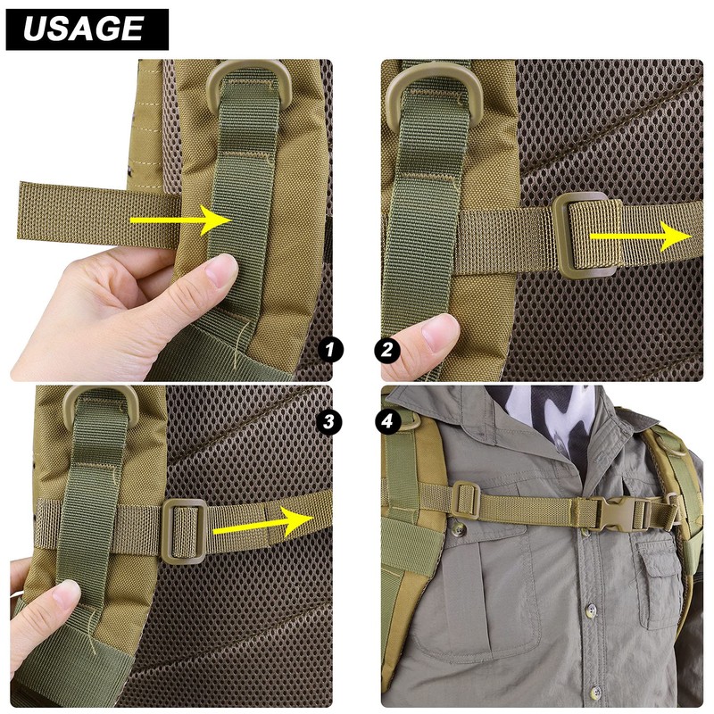 XTACER Backpack Chest Strap Adjustable Backpack Sternum Strap Chest Belt
