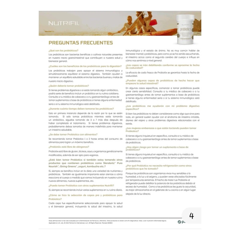 Pastillas Probioticos Nutrifii Ariix 28 Unidades