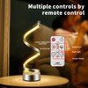 ELINKUME Spiral LED Table Lamp with Remote Control, Three Color