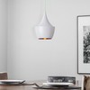 LEDSone Industrial Pendant Light, White Contemporary Hanging Light E27 Lamp