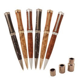 Penn State Industries PKCONSS Concava Twist Ballpoint Pen Kit Starter Package Woodturning Project