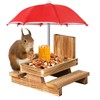 Gnodary Squirrel Feeder with Umbrella, Squirrel Feeders for Outside, Squirrel