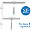 ecooe Stainless Steel Shower Squeegee with Hook, 12″ Shower Glass