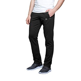 SCR SPORTSWEAR Men's Sweatpants All Day Comfort Workout Athletic Activewear Lounge Pants with Zipper Pockets Long Inseam Pants for Tall Men (XL x 36L, Black-K434)