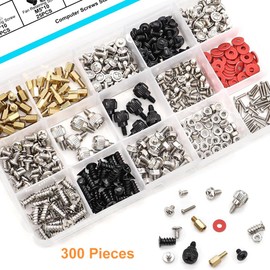 PC Screws Assorted Set, Computer Screws, PC Screws Set, Screws Assortment Kit, Computer Screws Set for Motherboard, Motherboard, Housing, Hard Drive, with Screwdriver and Brush