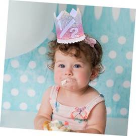 DECHOUS Birthday Crown Hat Tiara Shaped Headwear for Birthday Celebration Comfortable Cloth Party Decoration for Memorable Photos