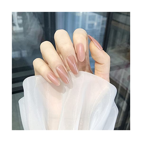 Set of 24 Nail Tips Long Fake Nails, Gemstones, Take