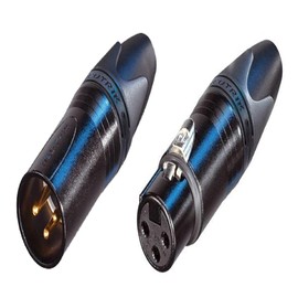 (1 Each) NEUTRIK NC3MXX-B 3-Pin XLRM & NC3FXX-B 3-PIN XLRF Cable Mount-Black