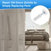 PATIKIL Bifold Door Hardware, 3Pcs 0.9 Inch Bi-Fold Door Top
