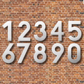 Bebarley 5 Inch Modern Solid Stainless Steel Floating Mount House Numbers and Street Address Plaques Door Numbers