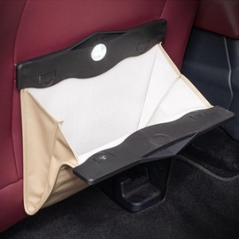 JEYODA Car Leather Garbage Bag, Smart LED Waterproof Storage Trash Can, Car Trash Can Storage, Car Accessories, Convenient Goods, Storage Box, Car Accessories, Storage Box, Rear Seat Storage, Leather