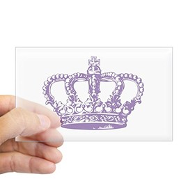 CafePress Purple Crown Rectangle Sticker Rectangle Bumper Sticker Car Decal
