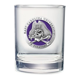 Heritage Pewter East Carolina Double Old Fashion | Double Rocks Glass 14 OZ for Liquor | Expertly Crafted Pewter Glass