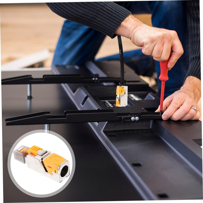 Gatuida 10g Shielded Cat Connector Plugs for Easy Installation Compatible
