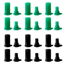 12 Pairs Solar Panel Connector Caps, Dust & Weather Resistant Solar Cable End Male And Female Cap Solar Panel Accessories, For Solar Panel Connector (Black,Green)