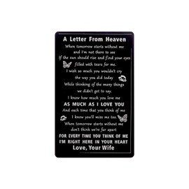 Loss of Your Wife Sympathy Card, Sympathy Card Loss of Wife, Letters to My Wife in Heaven, Wallet Card for Husband (Memorial Wife)