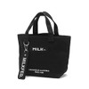Milkfed 103201053015 Bar and Under Logo Lunch Tote, Black