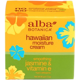 Alba Botanica Hawaiian Moisture Cream, Soothing Jasmine and Vitamin E, 3 Ounce
