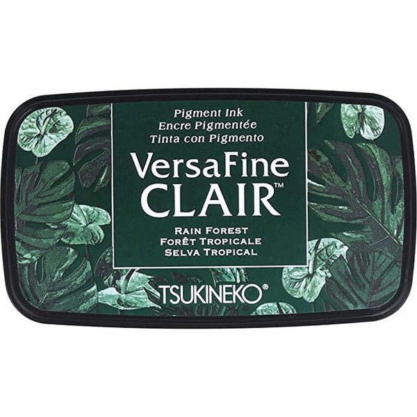 Tsukineko VF-CLA-551 Rain Forest Versafine Clair Ink Pad, Synthetic Material, Green, 5.6 x 9.7 x 2.3 cm