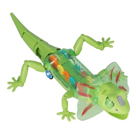 Srliya Walking Lizard Model Electric Detachable Lizard Toy Gift with Light and Music for Kids Early Education (Green)
