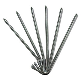 Moose Supply Steel Tent Stakes - Heavy-Duty Ground Stakes, Metal Stakes for Commercial Inflatables, Outdoor Camping Canopy, Fence, Garden Tent, Tent Accessories, 1/2" Diameter x 12" Length, 25-Pack