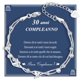 SUNSH 18th/21st/30th Birthday Gift, Birthday Bracelet, Women's Bracelet, Gift for Girls/Daughter/Granddaughter/Girlfriend/Sister/Mother/Lady, Women's Birthday Gift, Butterfly Bracelet, No gemstone