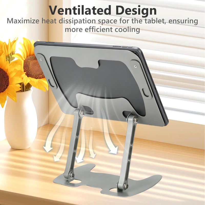 Book Stand for Reading, Adjustable Metal Laptop Stand for Desk