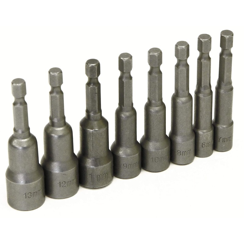 Rolson 30412 8pc Magnetic Nut Driver Set