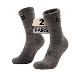 Juclise Alpaca Wool Micro Crew Hiking Socks Midweight Moisture Wicking Anti-blister Cushioned(US, Alpha, M, Regular, Regular, Camel Grey)