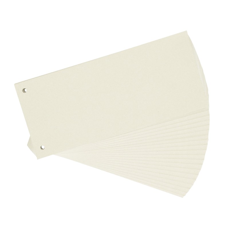 200 Dividers in White, 24 x 10.5 cm, Punched, 180