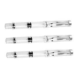 DOITOOL 3Pcs Refillable Calligraphy Brush Pens Set Versatile Watercolor Brush Pens for Drawing Writing and Chinese Calligraphy Smooth Writing with Transparent Body for Artists and