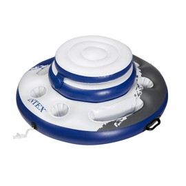 INTEX 56822EP - Enfriador inflable Mega Chill: cofre de hielo extraíble - 5 portavasos incorporados - 2 asas duraderas - Conectores fáciles de usar - Compatibilidad con River Run
