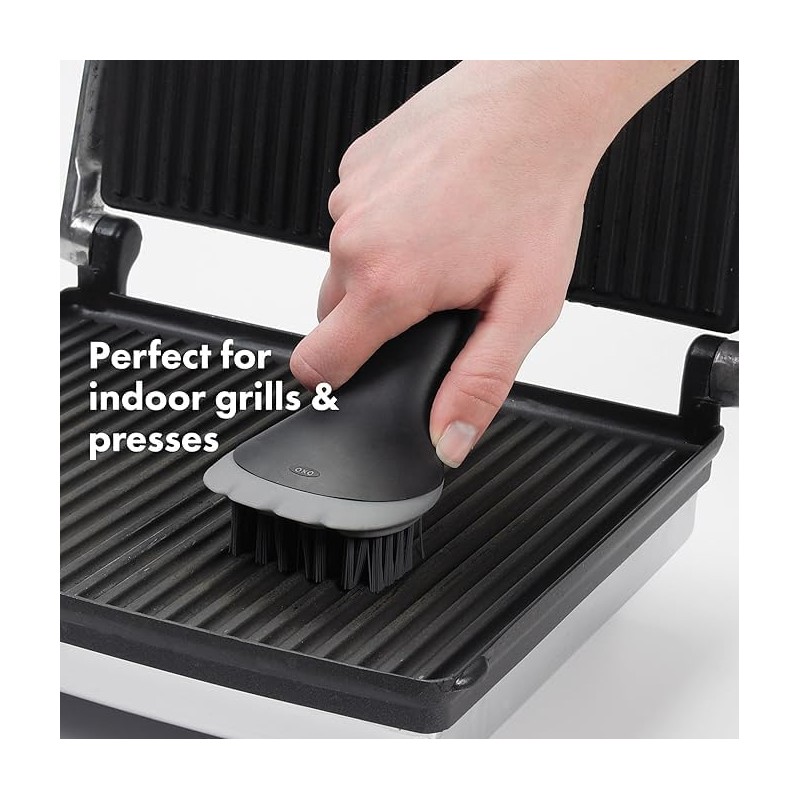 OXO Good Grips Cepillo de Limpieza para Parrillas, Color Negro