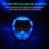 Aolyty Solar Strobe Warning Light 360 Degree Single Column Super