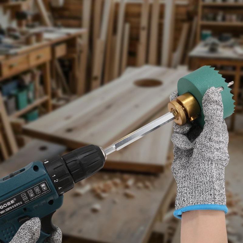 Quick Release Hole Saw Arbor with 3/8" Shank, Includes 2