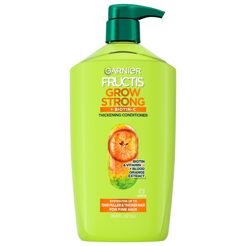 Garnier Fructis Grow Strong Thickening Conditioner for Fine Hair, Biotin-C,