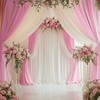 10ftx12ft Wrinkle Free Pink Backdrop Curtain, 2 Panels 12FT Height