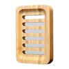 Kandid Teak Wood Soap Dish, Single Pack Waterproof Self Draining