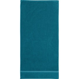 Erwin Müller Mannheim Walk-Frottier Bath Towel Pack of 2 Plain Petrol Size 70 x 140 cm - Quick Drying and Extra Absorbent, Practical Thanks to Loops on Both Sides, 100% Cotton