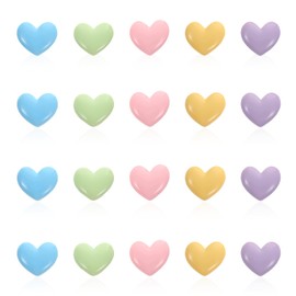 KFHENSOMR Heart Magnets Fridge Pack of 20 Magnets for Magnetic Board Heart Fridge Magnets Small Decorative Magnets 3D Fridge Magnets in Heart Shape for Whiteboard Magnetic Board Office Decoration