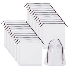 KATIMI Pack of 24 Shoe Bags, Transparent Shoe Bags with Drawstring, Shoe Bag Travel, Waterproof Shoe Bag, Portable Shoe Bag for Travel and Storage (30 x 40 cm), Transparent, Transparent shoe bag with